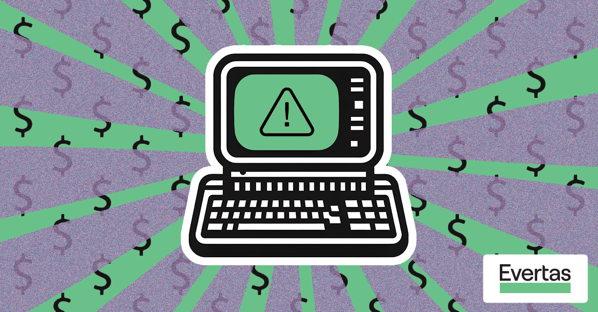 computer icon with dollar signs backdrop used to illustrate the cost of cyber security incidents